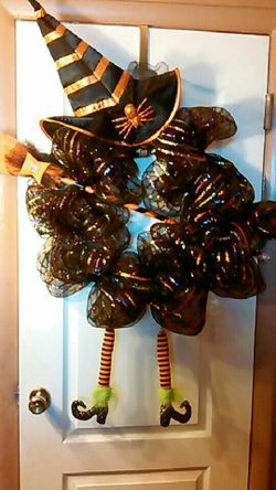 Beautiful Witch wreath for Halloween