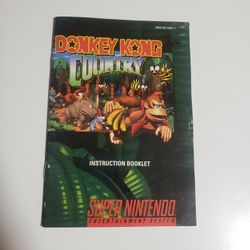 Donkey Kong Country SNES Manual Booklet