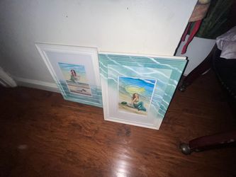 Mermaid Beach Wall Art Prints Set of 2