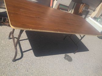 Folding Table with Wood Grain Top