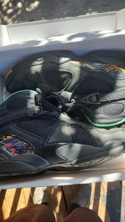 Air Jordan 8 Black Multi-Color Sneakers