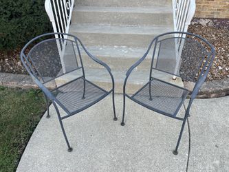2 Solid Steel Chairs