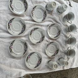 Floral Fine China Tea Set 