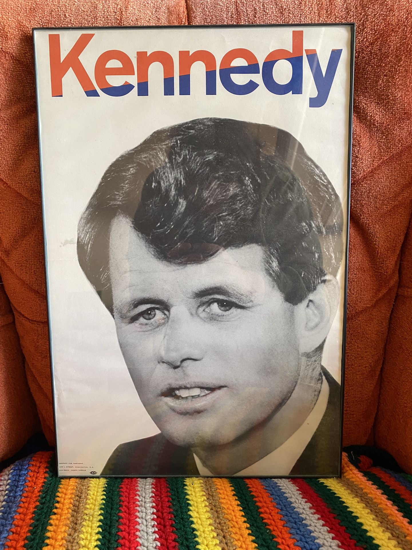 Robert Kennedy Political Campaign Poster 1968 Framed 18x13 US Politics
