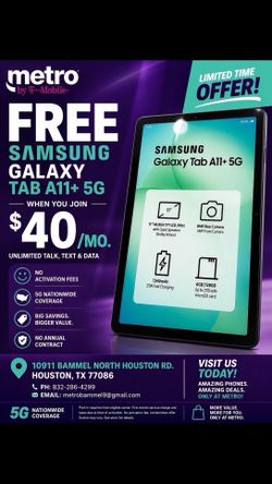 Free New Samsung Galaxy Tab A11+