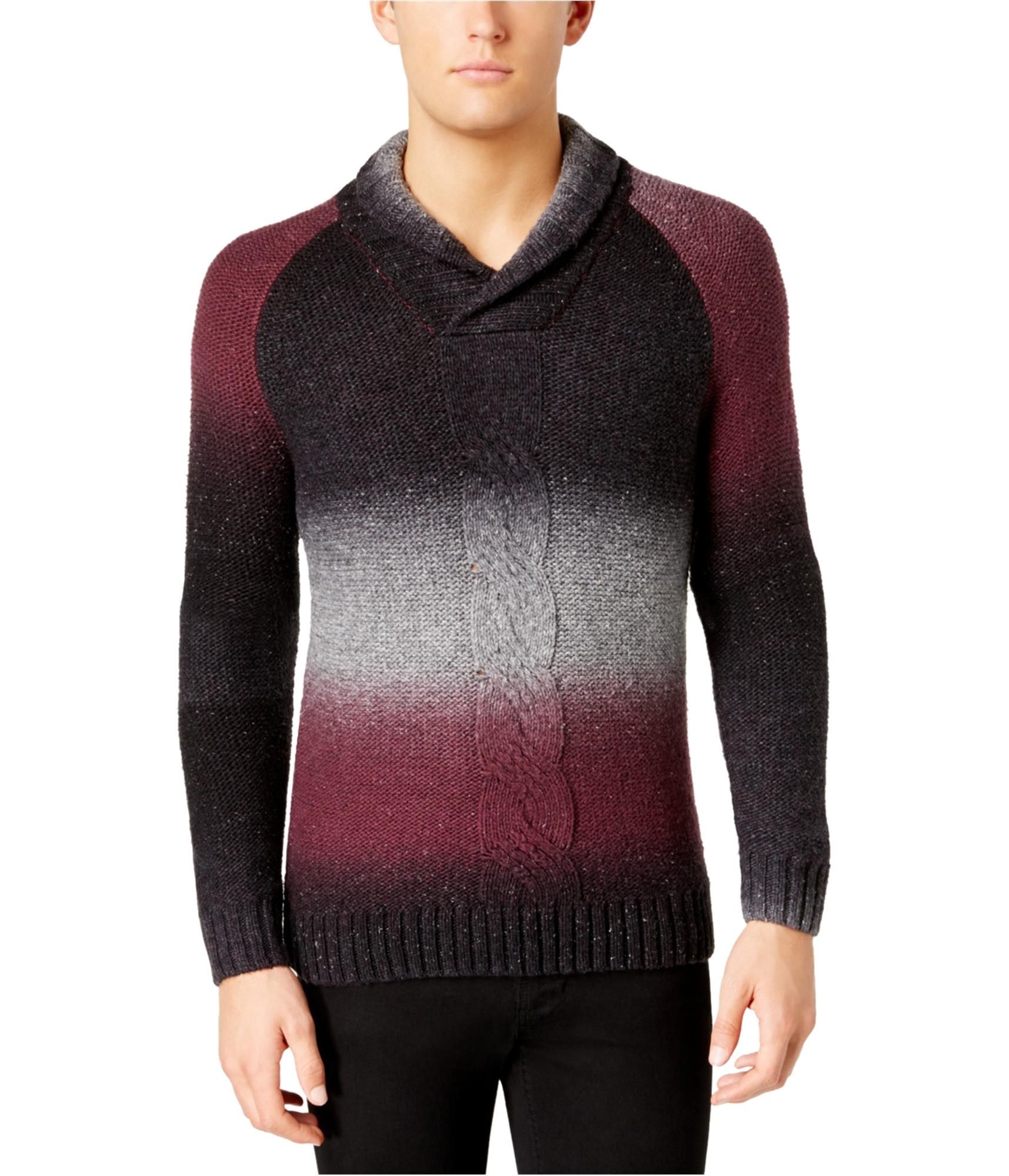 I-N-C Mens Ombre Pullover Sweater, Red, X-Large