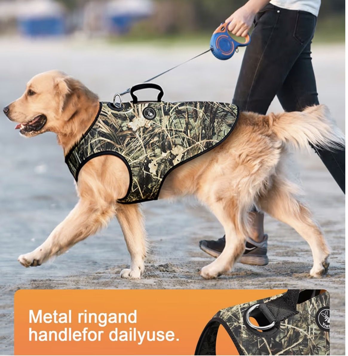 Neoprene Camo/Orange Dog Best