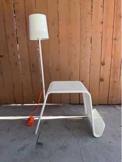 Vintage IKEA Floor Lamp with Magazine Rack by Tomek Rygalik