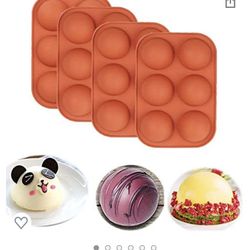 Brainver Semi Sphere Silicone Mold/Hot Chocolate Bombs Mold/Round Shape Half Ball Molds for Jelly, Dome Mousse, Pudding, Handmade Soap, ,Cupcake 