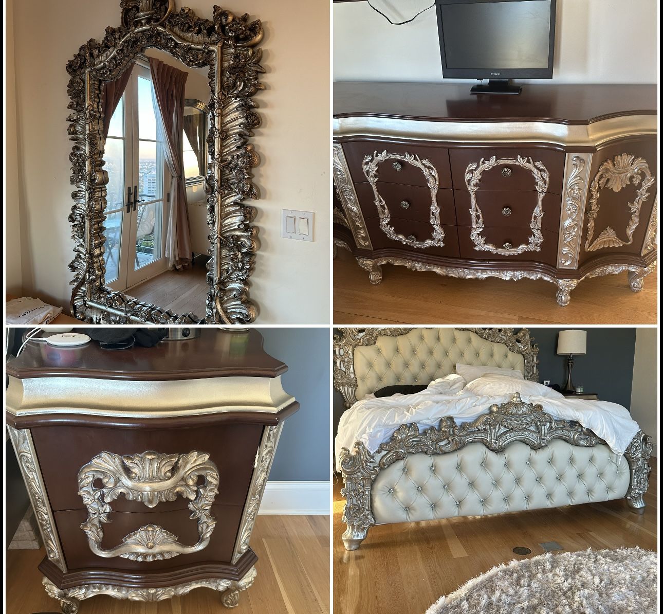 FULL KING BEDROOM SET MUST GO PLEASE MAKE OFFER 