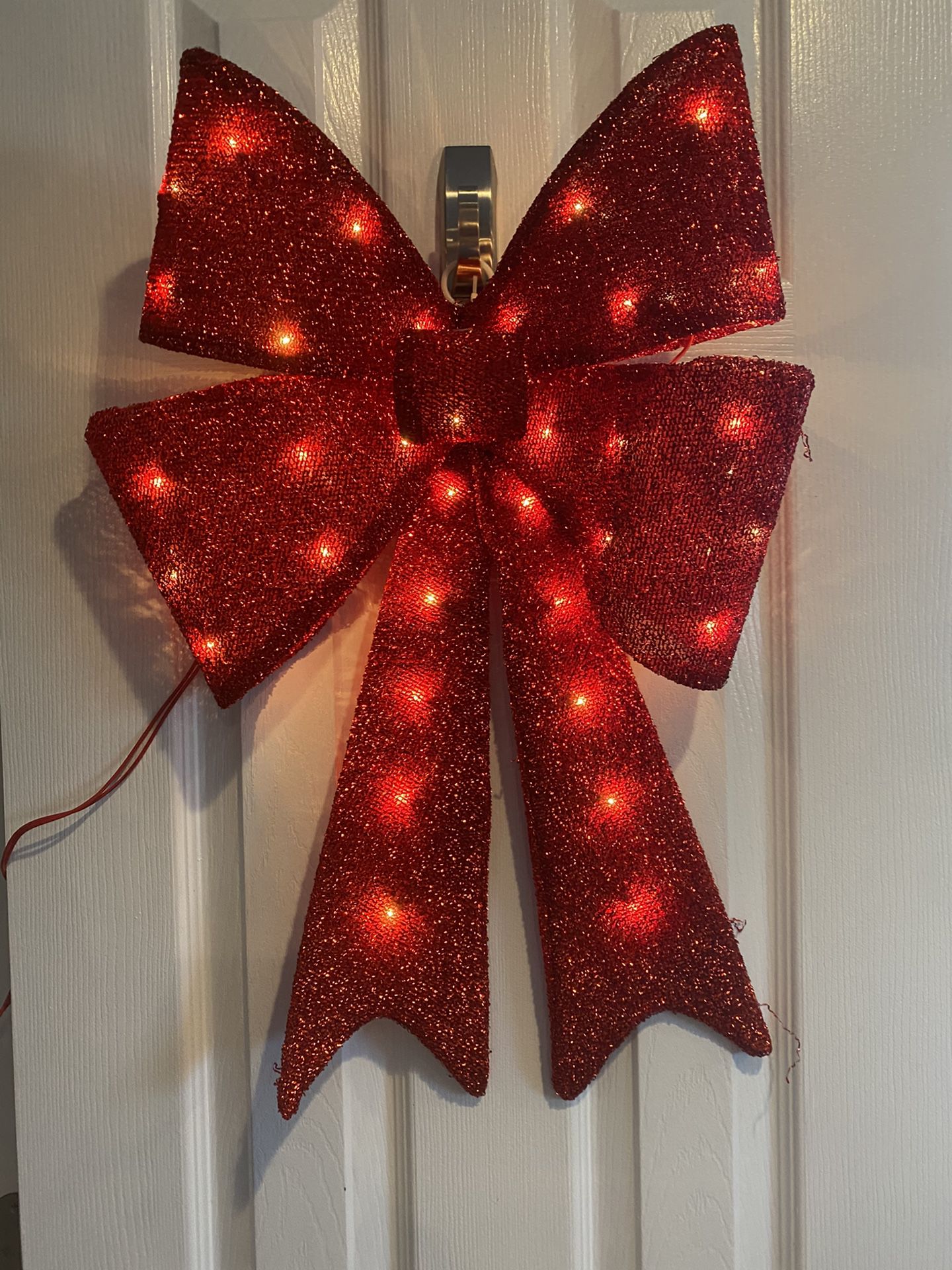 LED Red Sparkly Bow
