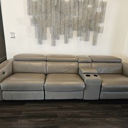 EL DORADO ITALIAN LEATHER SECTIONAL SOFA