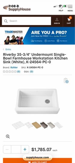 Kohler farm sink cast-iron