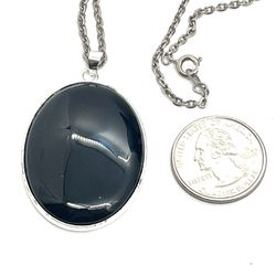Silver Onyx Necklace