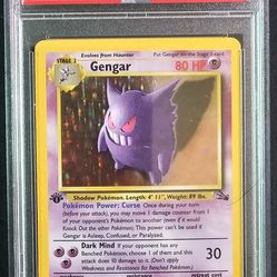 Gengar [1st Edition] #5 Pokemon Fossil PSA 6