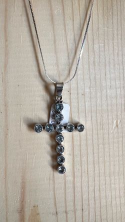 925 Silver Blue Topaz  with Chain