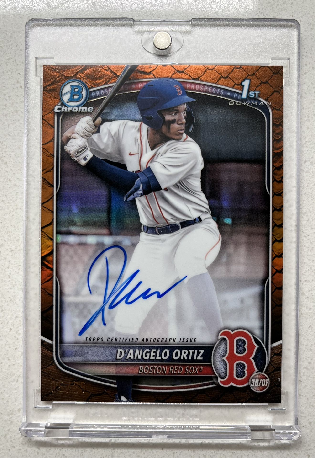 D’Angelo Ortiz Bowman 1st Chrome Baseball Card