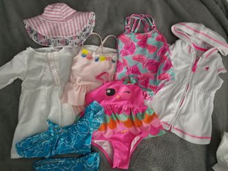 Cute18mths swim suit lot with cover up