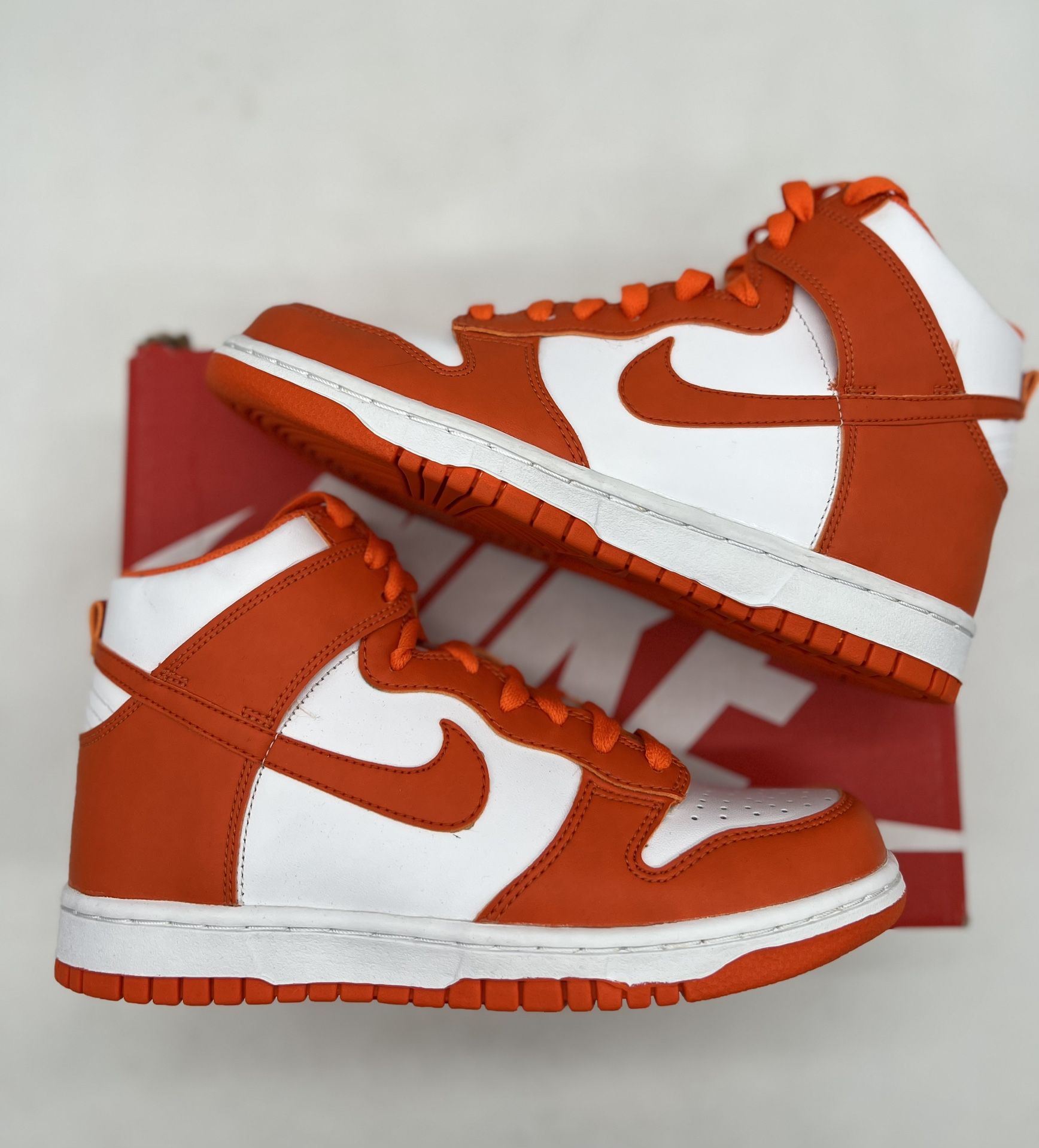 Nike Dunk High Syracuse Orange White 2021 DD1399 101 Gs Sz 