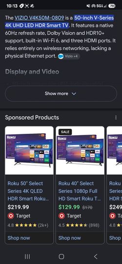 Vizio tv 50"