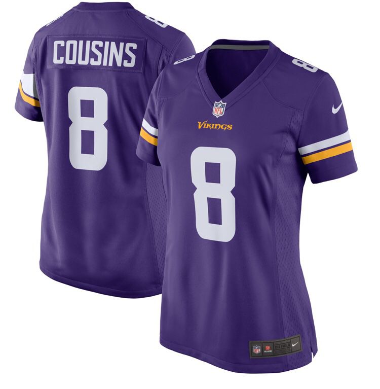 Women's Minnesota Vikings Kirk Cousins Nike Purple Game Jersey Size Medium