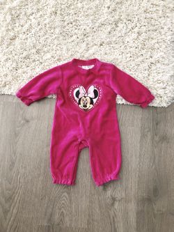 Pink baby girl super soft sleeper - size 6-12 months