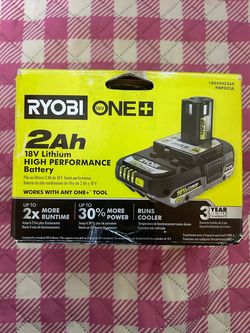 Ryobi ONE+ 18V 2Ah High Performance Lithium Battery and Charger