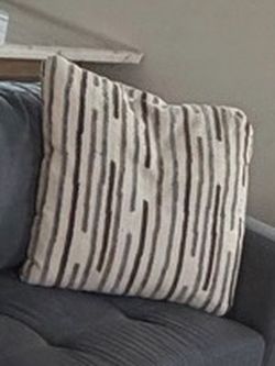 Black and White Striped Throw Pillow