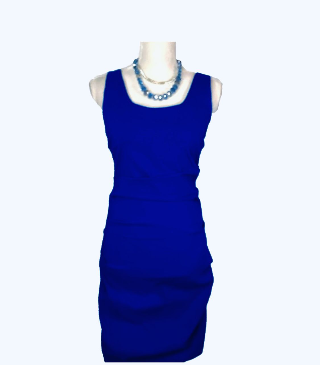 Papillon Blanc Ruche Blue Sleeveless Dress (Nordstrom)