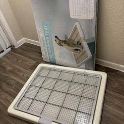 Smart Paws XL Pet Training Tray, Pet Training Pads Holder, Pet Toilet (Grey)
