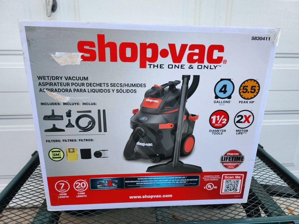 Shop-Vac 4-Gallon Wet/Dry Vacuum -BRAND NEW