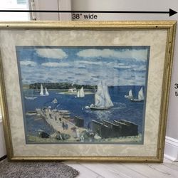 Very Large 1911 William Glackens “Mahone Bay” Print Custom Framed by Paragon Picture Gallery