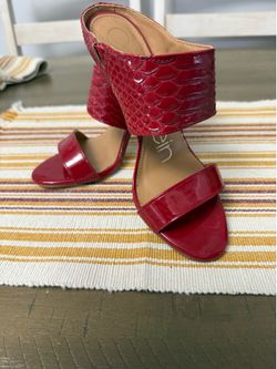 Calvin Klein Red Slide Heel