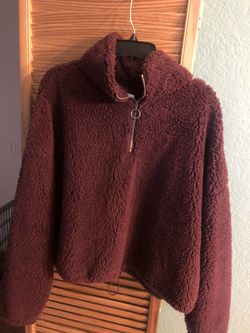 Fluffy crop sweater