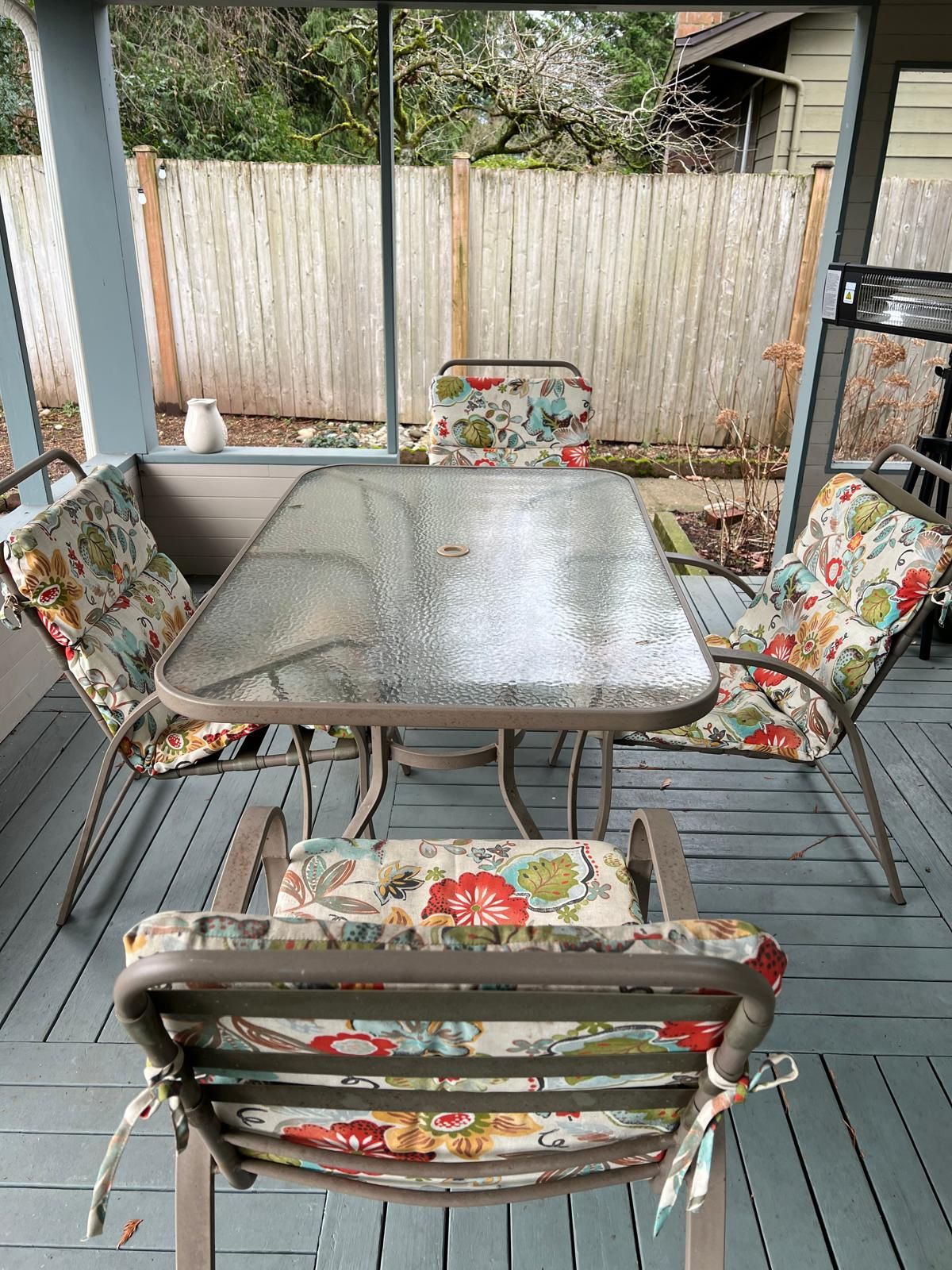 Patio Furniture | 1 Table | TWO Chairs With Cushions