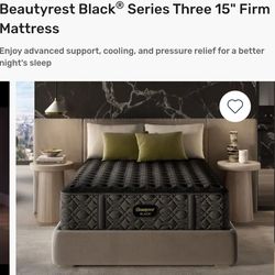 King size beautyrest black 15 inch new free Delivery
