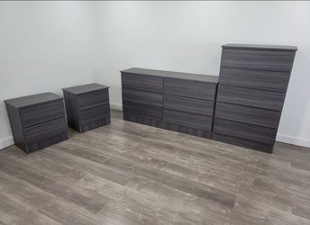 Dresser,  Chest And 2 Nightstands  - Cómoda,  Gavetero y 2 Mesitas de noche
