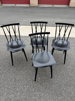 Black metal dinning chairs kitchen chairs