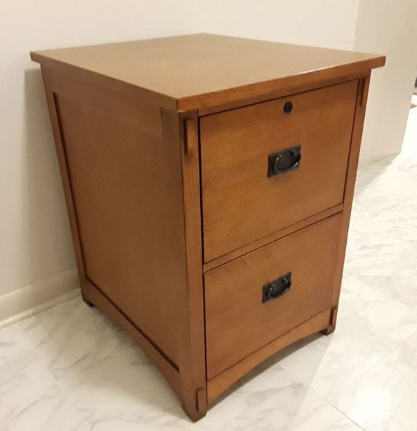 Large Mission Style 2 Drawer Wood File Cabinet Legal Or Letter For