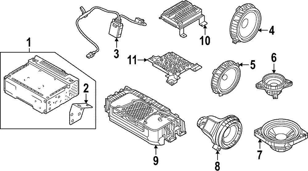 Kia 96370-CV100 External Amp Assy For 22-26 EV6