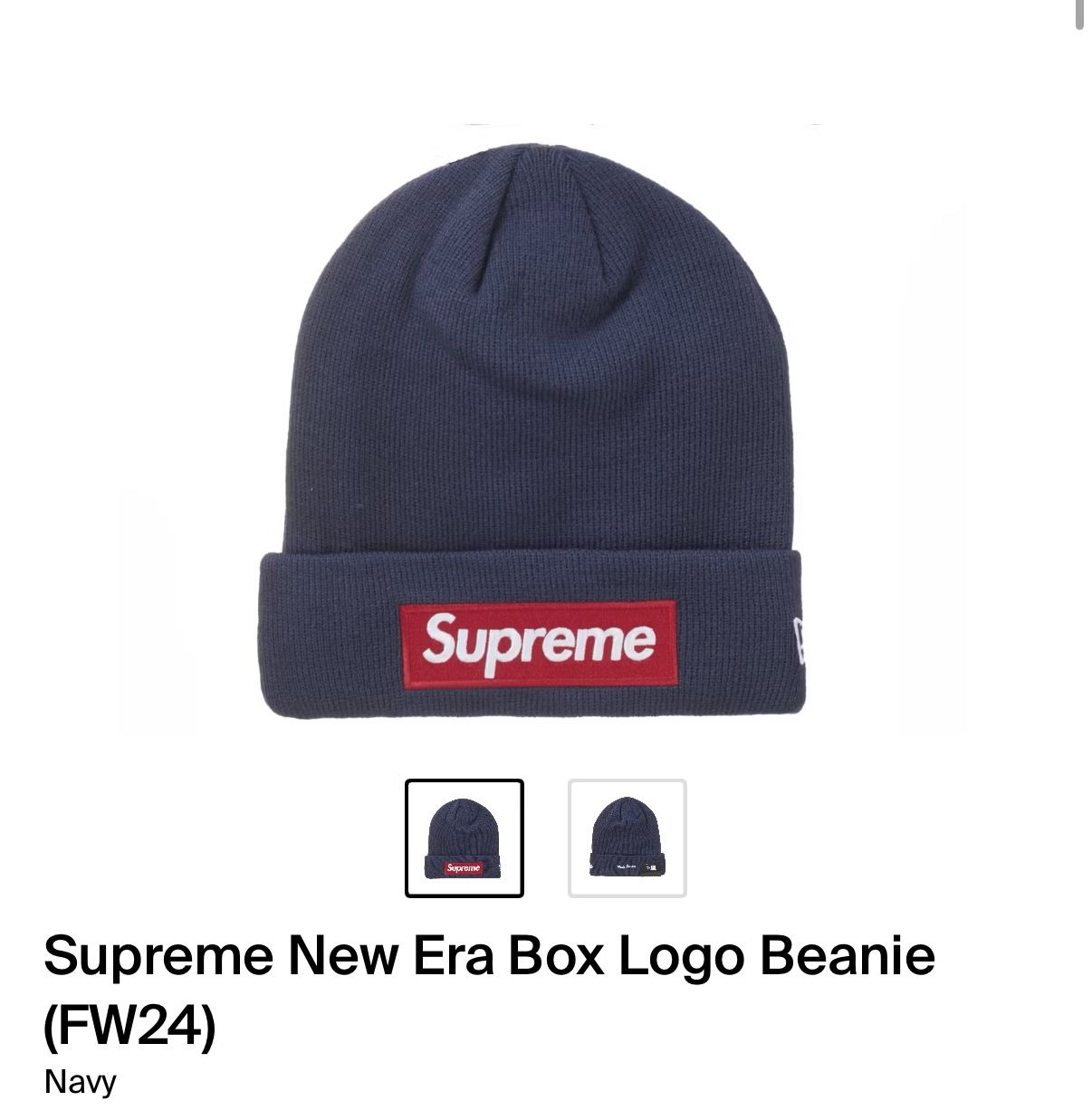 Supreme Navy Beanie