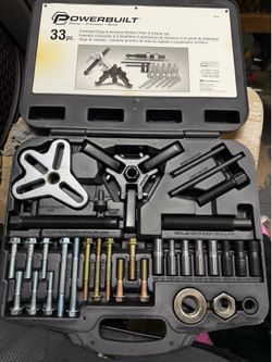 Powerbilt crankshaft pulley and harmonic balancer puller and installer