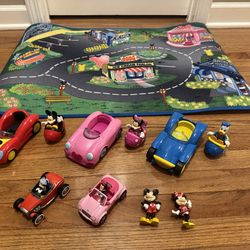 Kids Toy Lot # 2 (Disney Mickey Minnie Donald Cars And Mat) $10