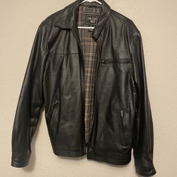 Vintage Junction West Black Leather Jacket Size XL