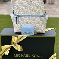 Michael Kors Dallas Medium Backpack with Wallet, New in Gift Box/Set MK nuevo en caja de Regalo