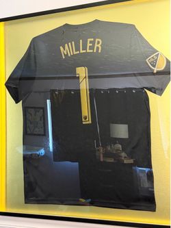 Signed and framed Tyler Miller LAFC Jersey