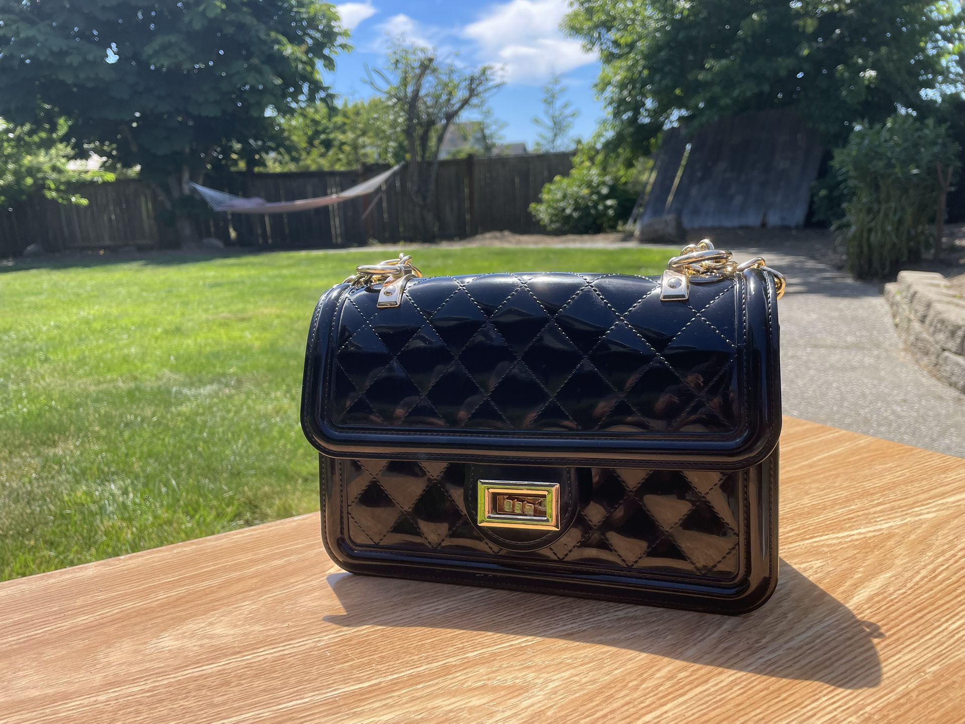 Black Golden Chain Purse 