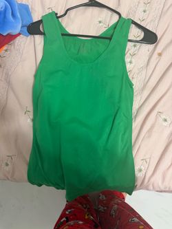 Green Sleeveless Tank Top
