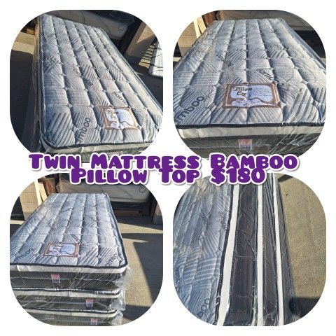 Bunkbed Full Twin With  2 Mattress Bamboo 