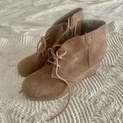 Beige Boot Wedges